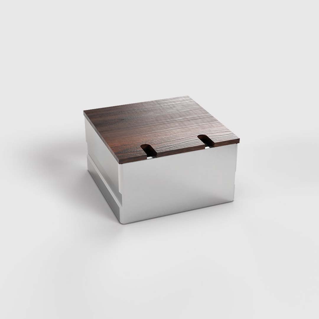 Bodensteckdose, 2-fach, belegbar, aufliegender Deckel aus Aluminium (8802B) 3