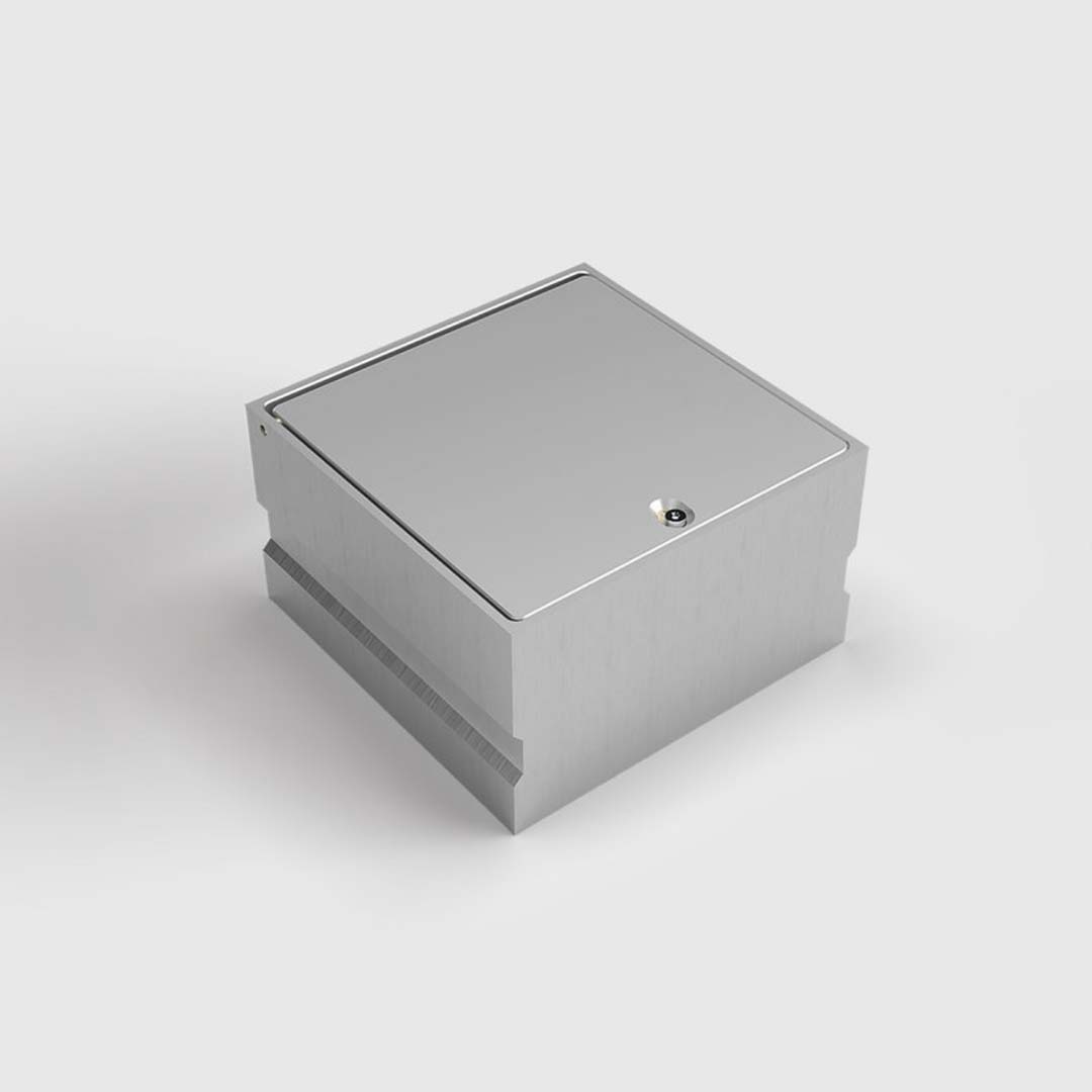 Bodensteckdose, 2-fach, eckig, Klappdeckel aus Aluminium, IP65 (8702A) 5