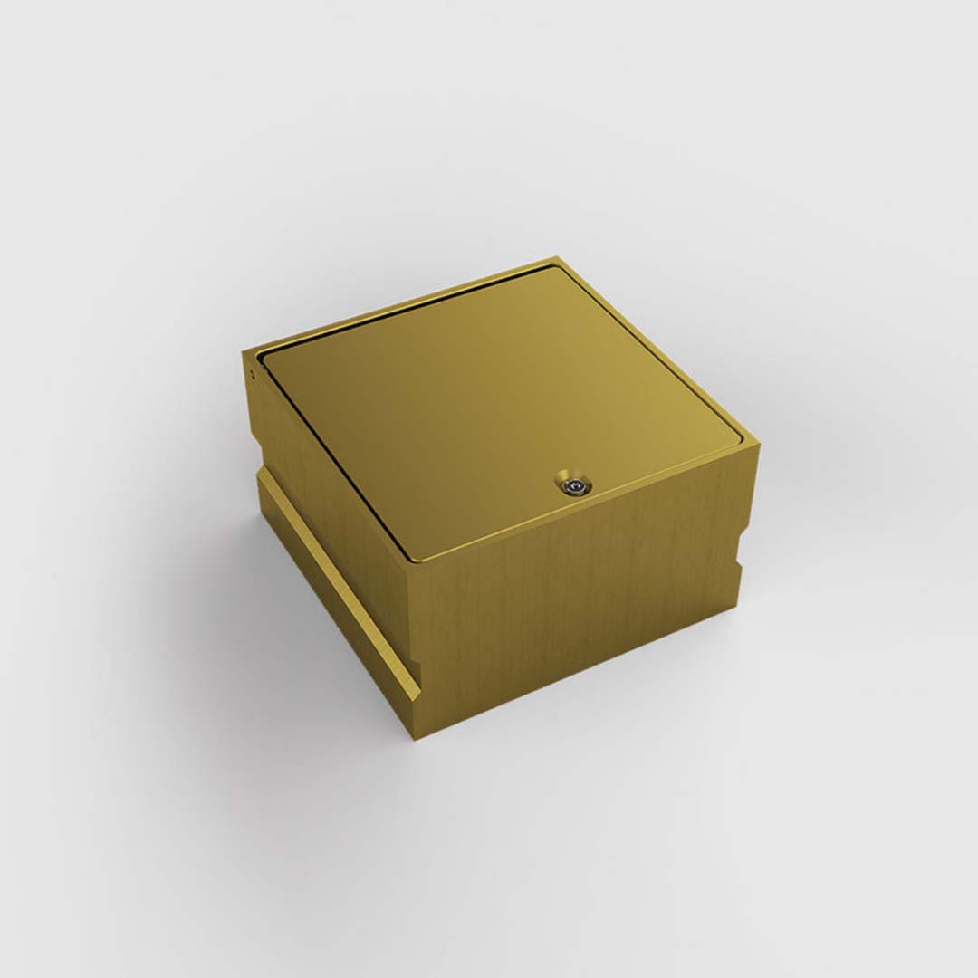 Bodensteckdose, 2-fach, eckig, Klappdeckel aus Aluminium, IP65 (8702A) 7