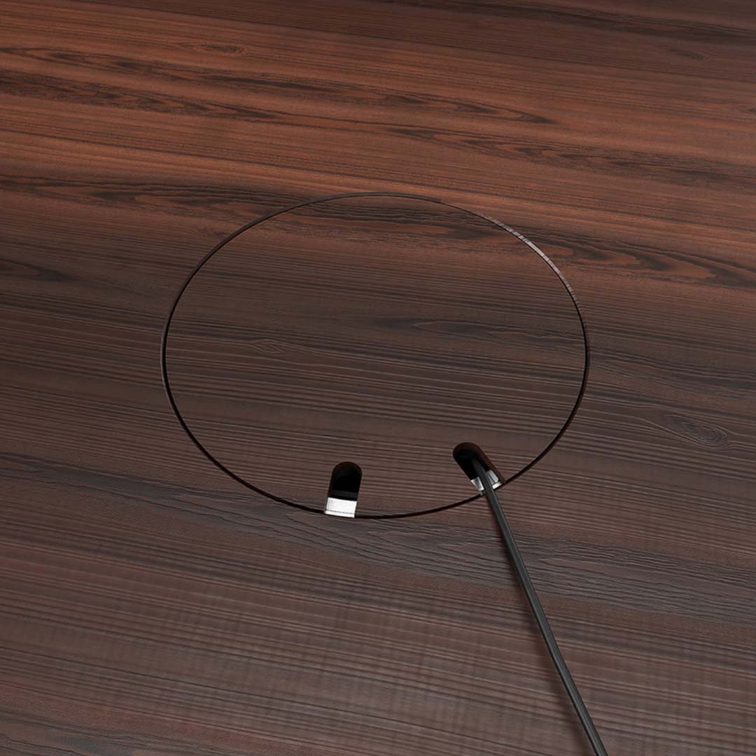 Bodensteckdose, 2-fach, rund, aufliegender Deckel für eigenen Belag, randlos (9902B) 2