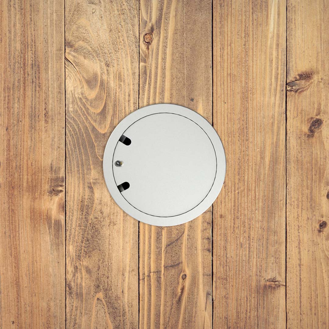 Bodensteckdose, 2-fach, rund, drehbar, IP65, aufliegender Deckel aus Aluminium (9902D) 4