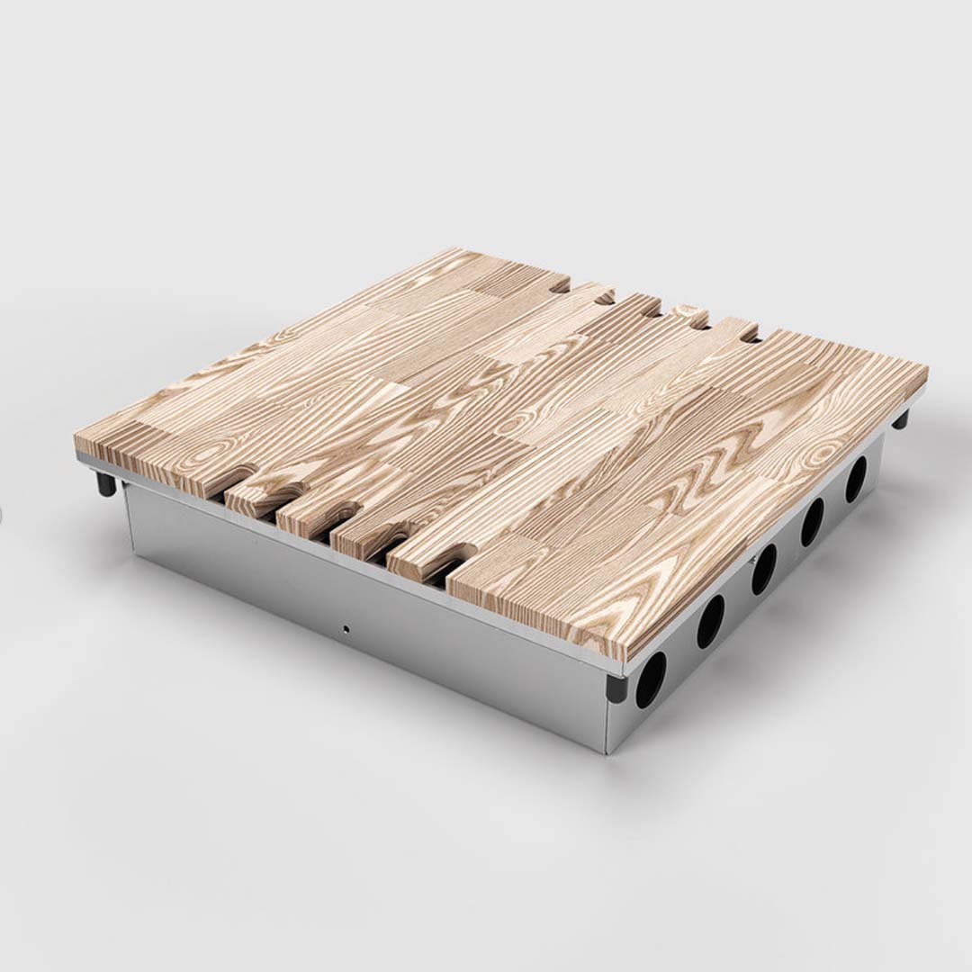 Bodentank, 10-fach, belegbar, aufliegender Deckel aus Aluminium (8810B) 2