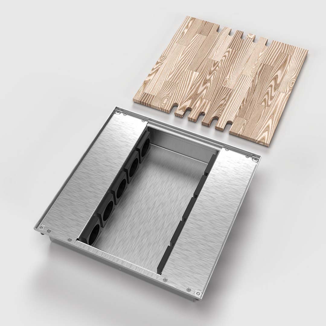 Bodentank, 10-fach, belegbar, aufliegender Deckel aus Aluminium (8810B) 4