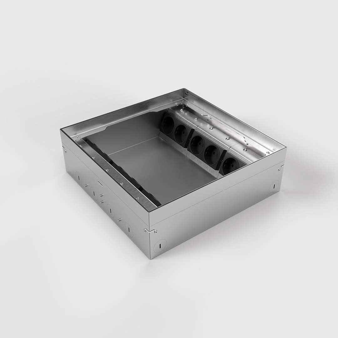 Bodentank, 12-fach, belegbar, Klappdeckel aus Edelstahl (8912B) 4