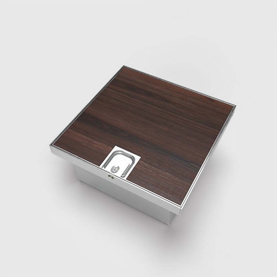 Bodentank, 3-fach, eckig, Klappdeckel aus Edelstahl, belegbar, IP54 (2003B) 1