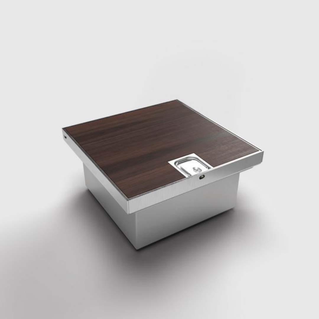 Bodentank, 3-fach, eckig, Klappdeckel aus Edelstahl, belegbar, IP54 (2003B) 2