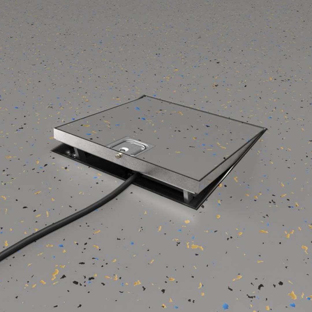 Bodentank, 3-fach, eckig, Klappdeckel aus Edelstahl, belegbar, IP54 (2003B) 6