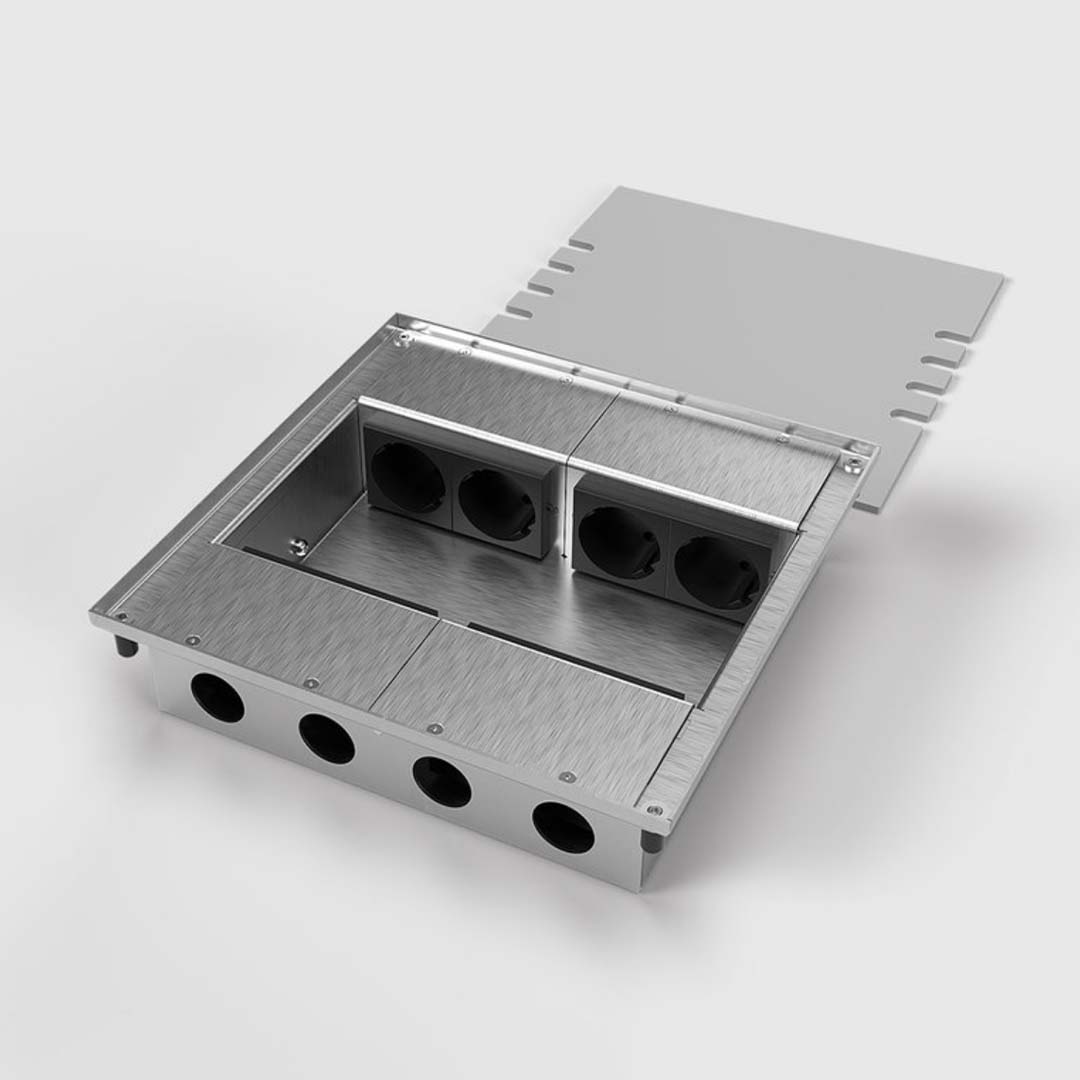 Bodentank, 8-fach, eckig, aufliegender Deckel aus Aluminium (8808A) 4