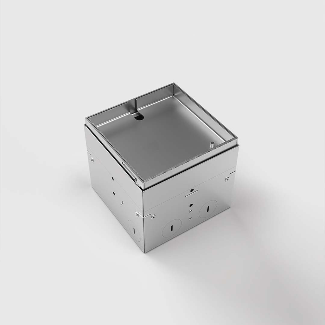 Bodentank, höhenverstellbar, belegbar, Klappdeckel aus Edelstahl (8901B) 3