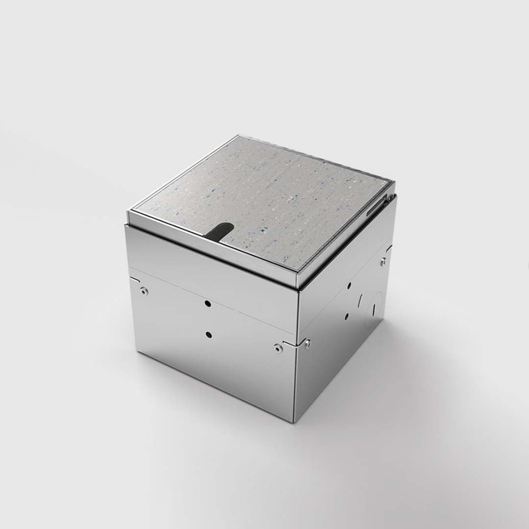 Bodentank, höhenverstellbar, belegbar, Klappdeckel aus Edelstahl (8901B) 4