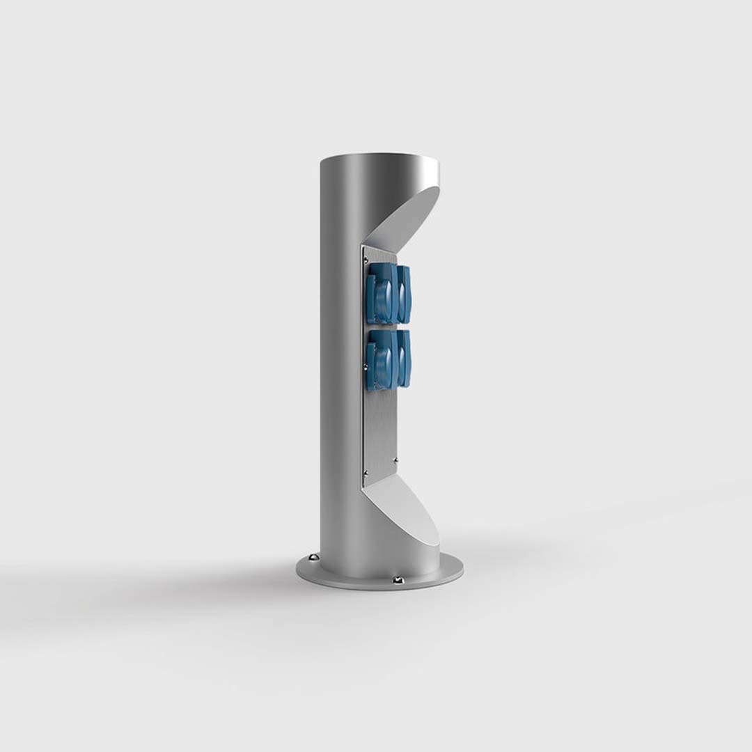 Energiesäule Energiepoller, 438mm hoch, IP 44, Edelstahl (ES321) 2