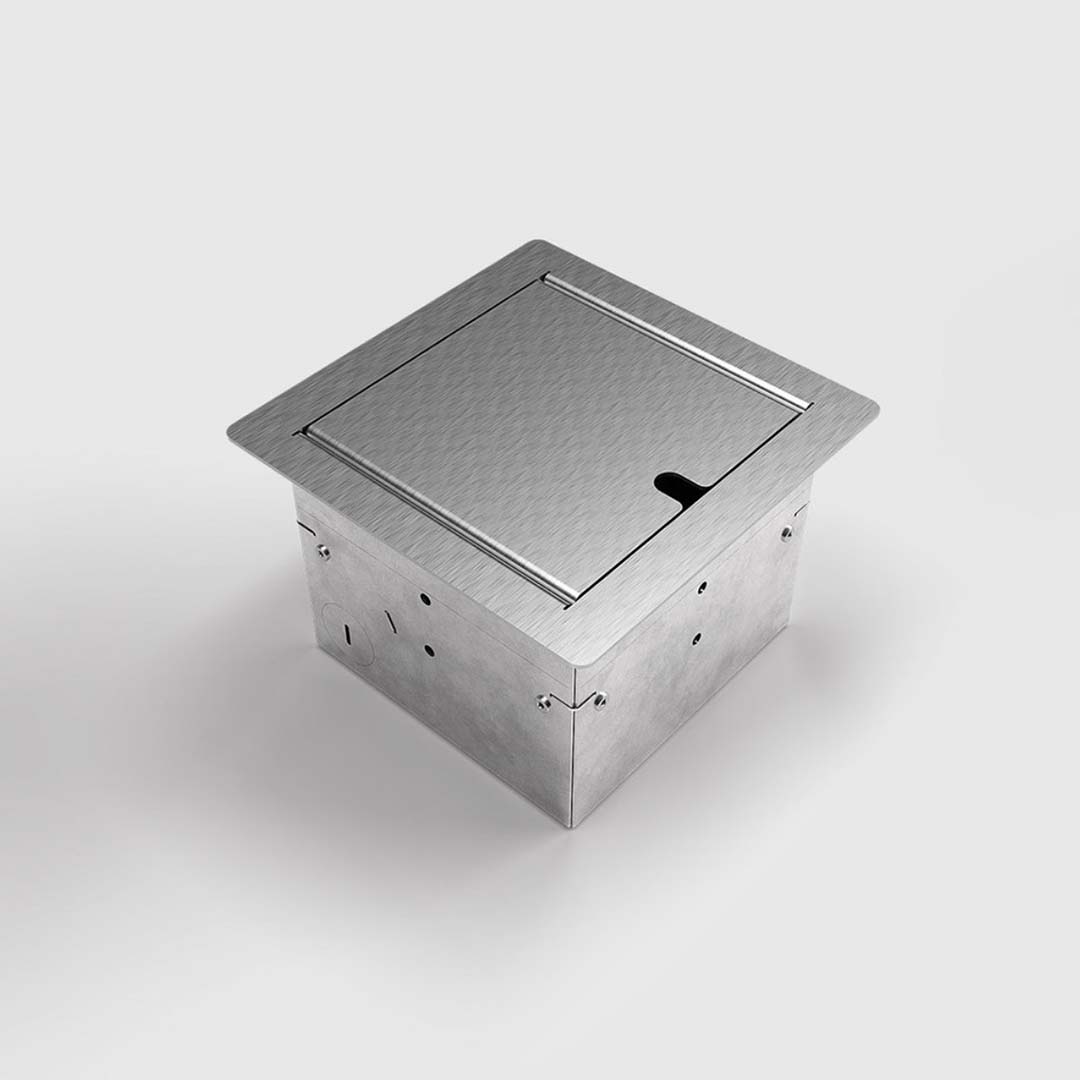 Hohlbodentank, 1-fach, eckig, Rahmen und Klappdeckel aus Edelstahl (8501E) 4