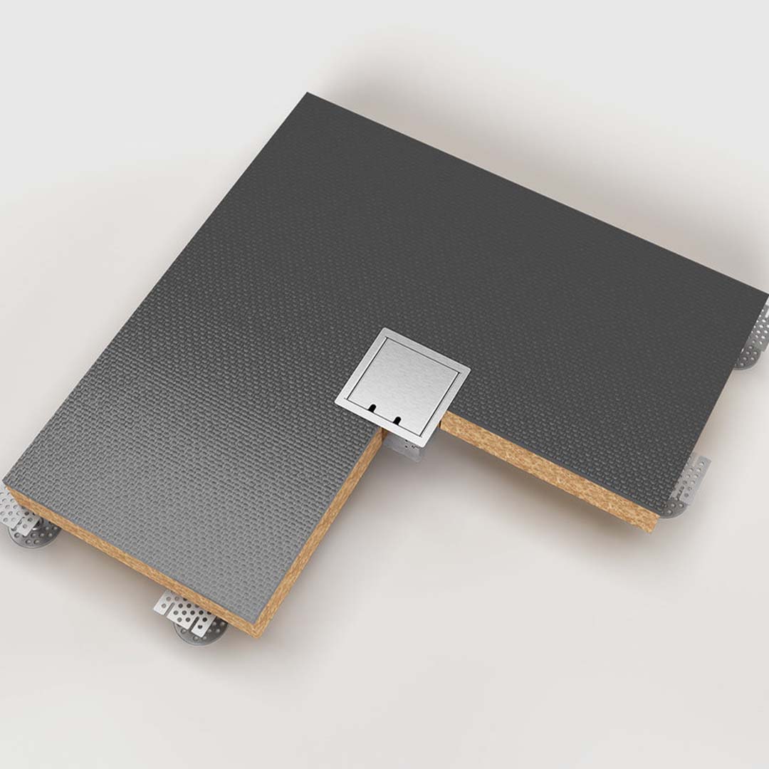 Hohlbodentank, 2-fach, eckig, Rahmen und Klappdeckel aus Edelstahl (8502E) 3