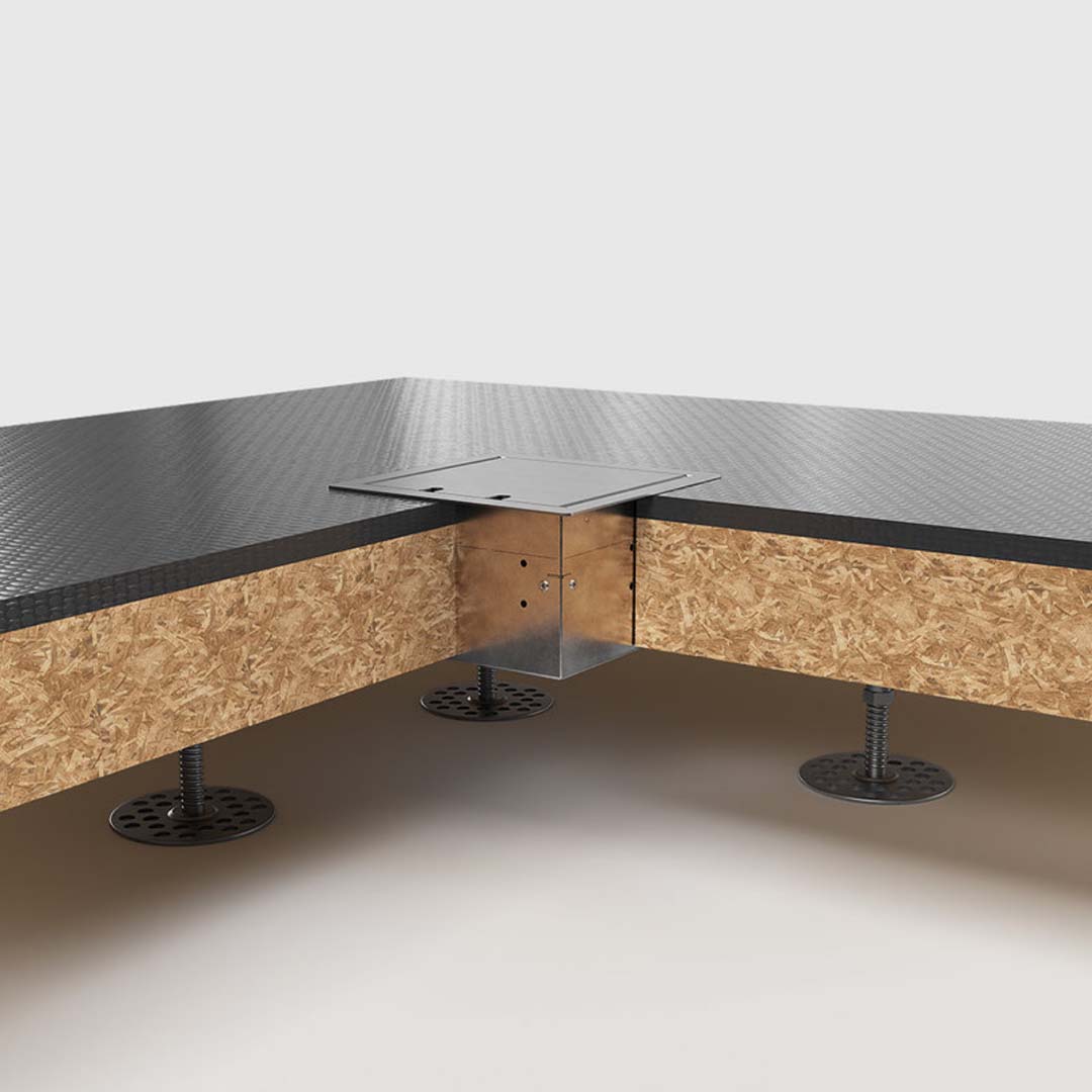 Hohlbodentank, 2-fach, eckig, Rahmen und Klappdeckel aus Edelstahl (8502E) 4