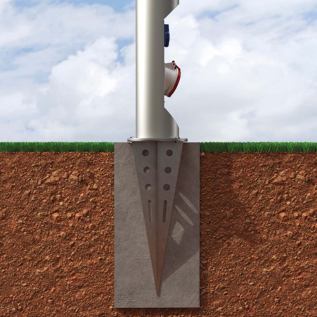 Bodenanker für Energiesäule ES321, als Verankerung im Mörtelbett oder Erdreich (BAES321) 3