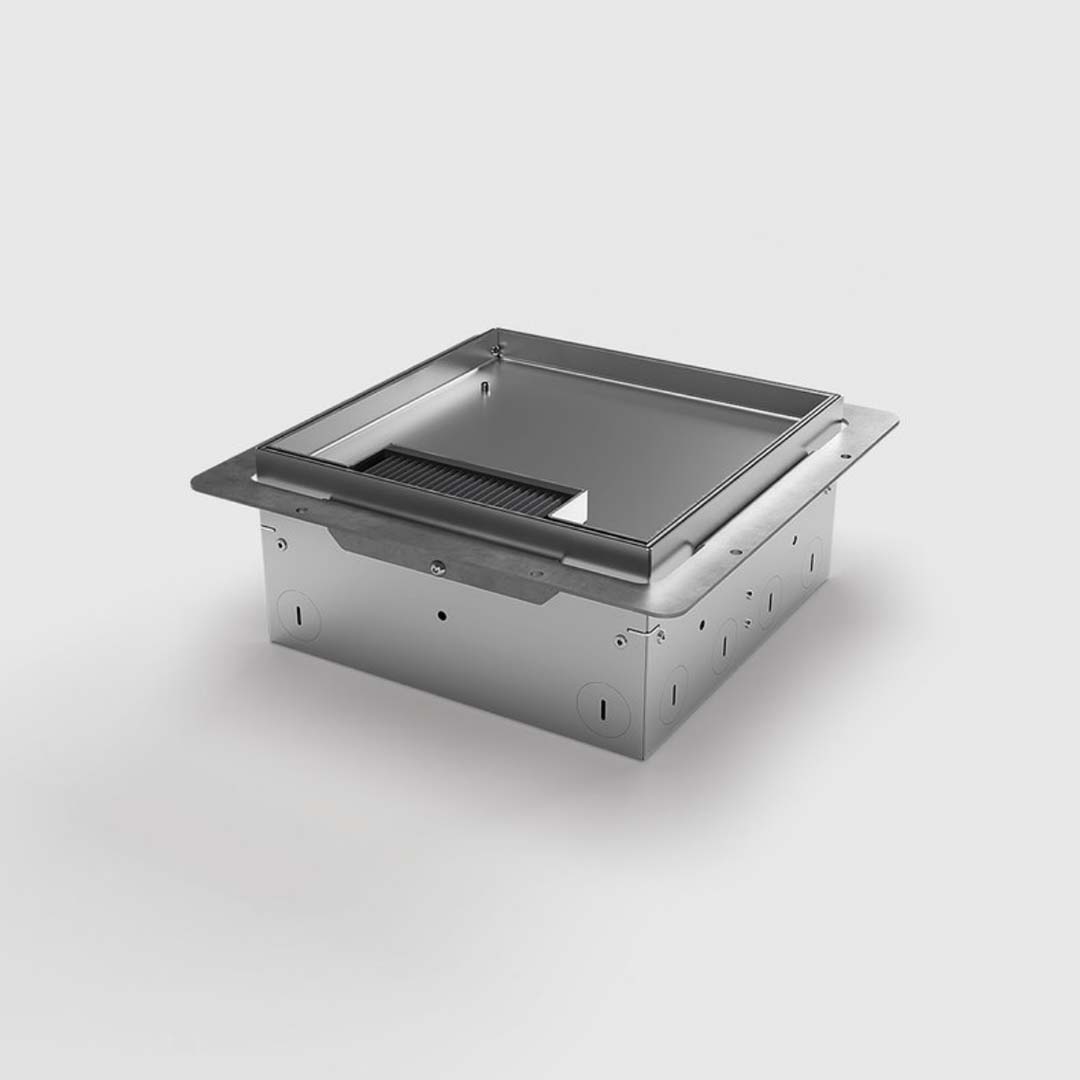 Hohlbodentank, 8-fach, höhenverstellbar, belegbar, Klappdeckel aus Edelstahl (8908HB) 3